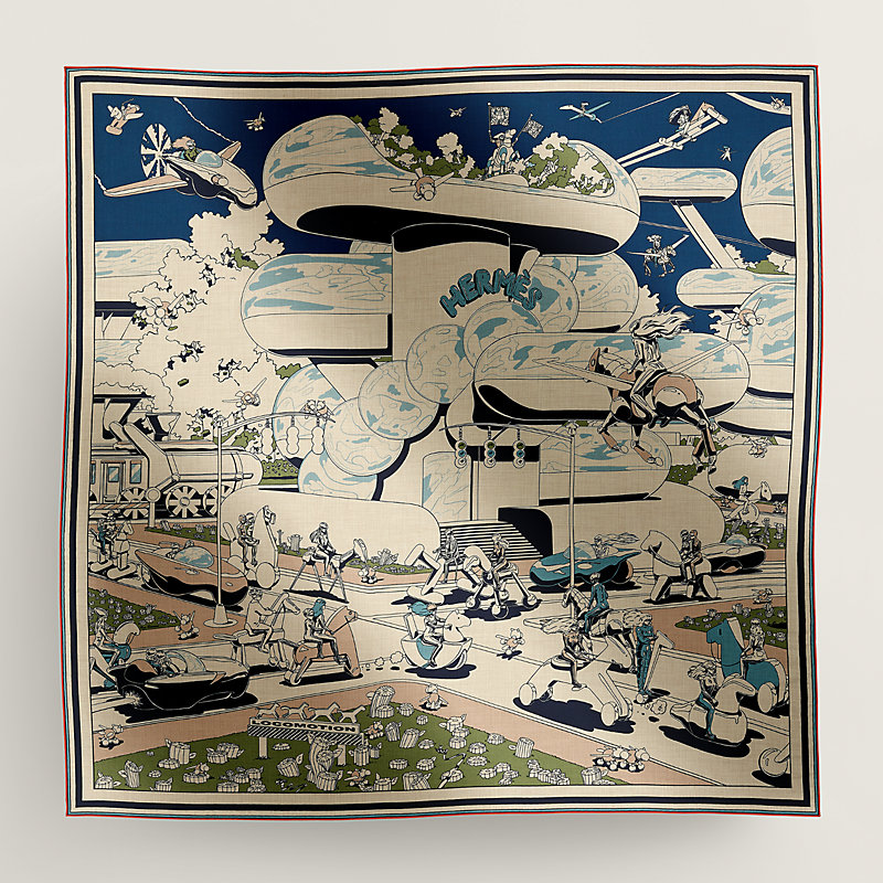 Hermès Locomotion shawl 140 | Hermès Mainland China